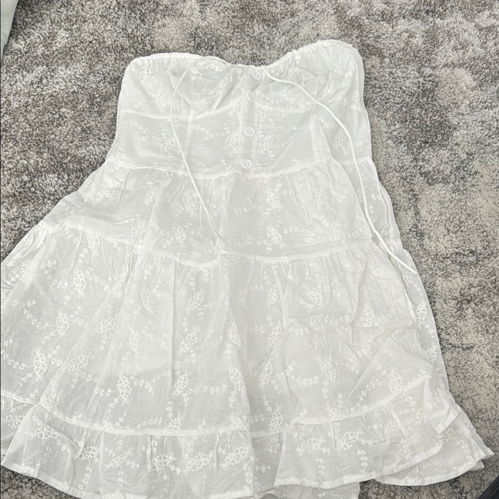 White Strapless Dress